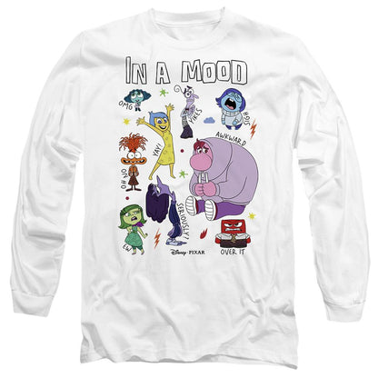 White - Front - Inside Out 2 Unisex Adult In A Mood T-Shirt