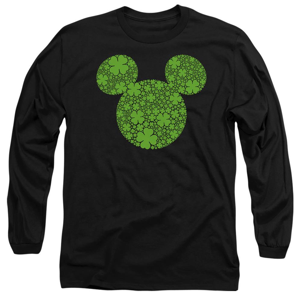 Black - Front - Disney Unisex Adult Shamrock Ears Mickey Mouse St Patricks Day T-Shirt