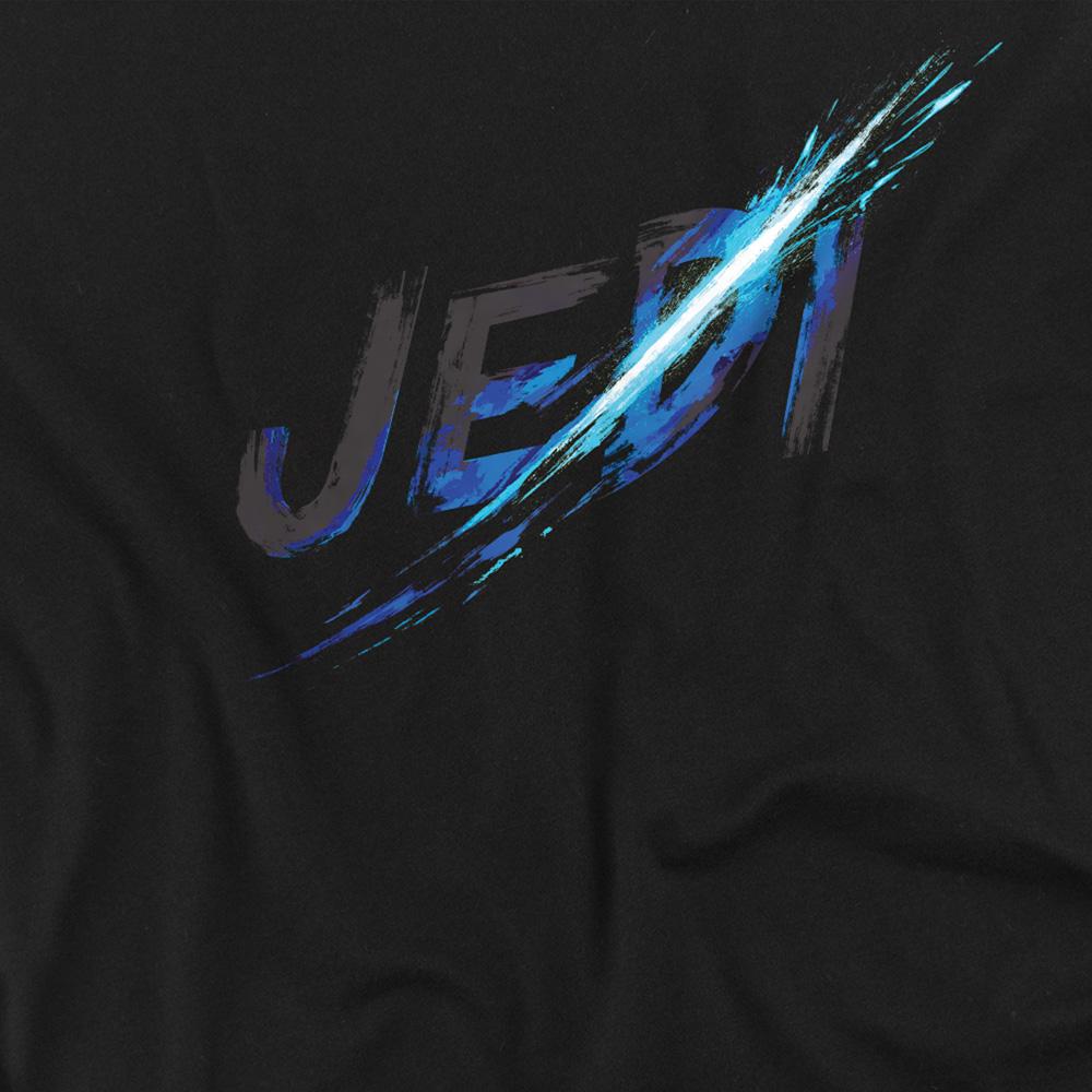 Black - Side - Star Wars Unisex Adult Jedi Obi Wan Kenobi Slash T-Shirt