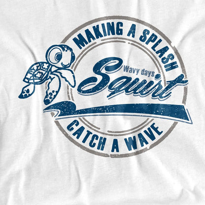 White - Side - Finding Nemo Unisex Adult Catch A Wave T-Shirt