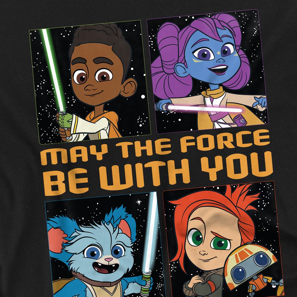 Black - Side - Star Wars Unisex Adult Young Jedi Adventure Among The Stars T-Shirt