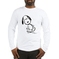 White - Side - Peanuts Mens Snoopy Long-Sleeved T-Shirt