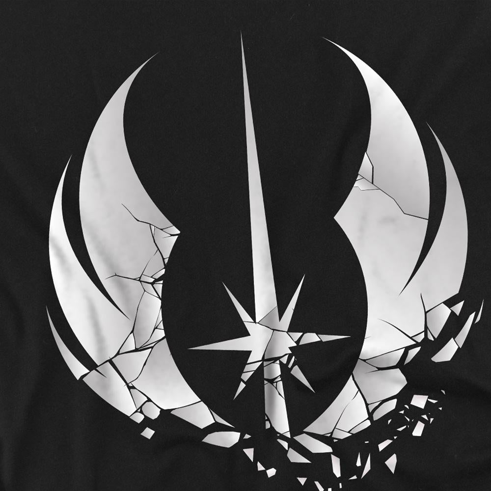 Black - Side - Star Wars Unisex Adult Jedi Obi Wan Kenobi Shattered T-Shirt