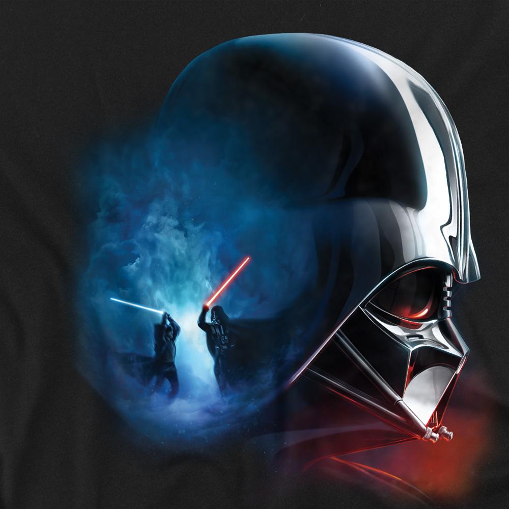 Black - Side - Star Wars Unisex Adult Obi Wan Kenobi Vader Poster T-Shirt