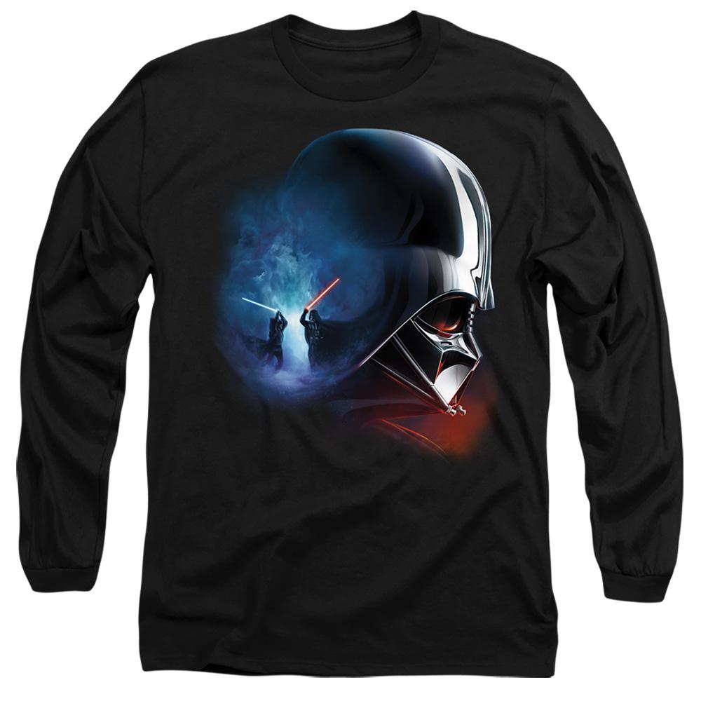 Black - Front - Star Wars Unisex Adult Obi Wan Kenobi Vader Poster T-Shirt