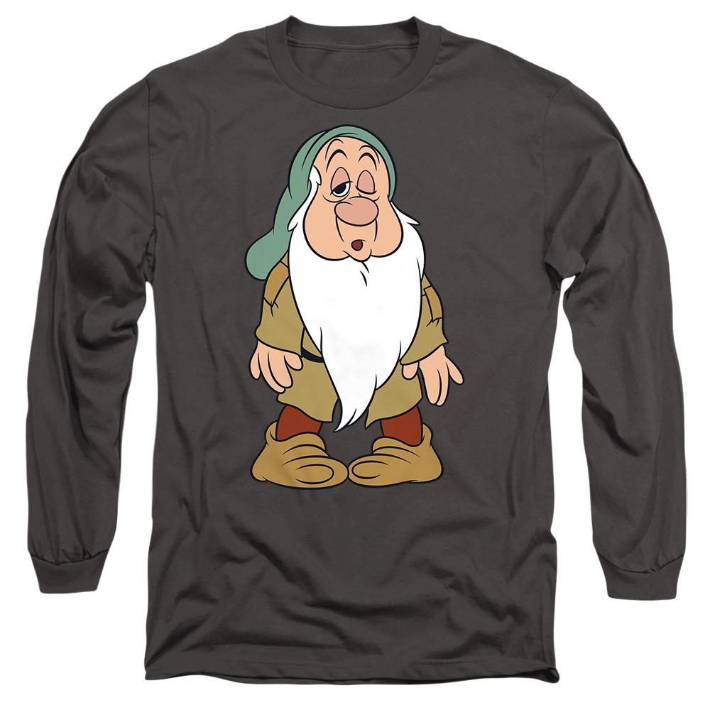 Charcoal - Front - Snow White And The Seven Dwarfs Unisex Adult Struggles Sleepy T-Shirt