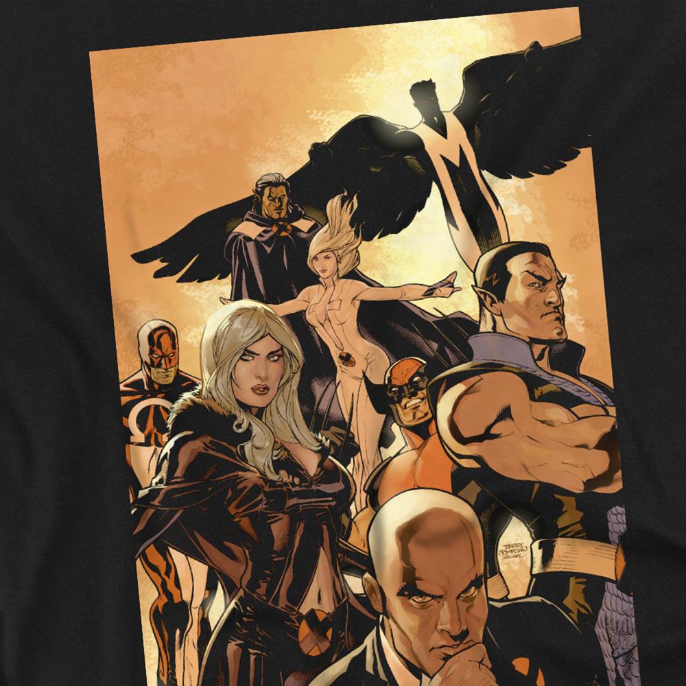 Black - Side - Marvel Unisex Adult X-Men Comic Cover Team T-Shirt