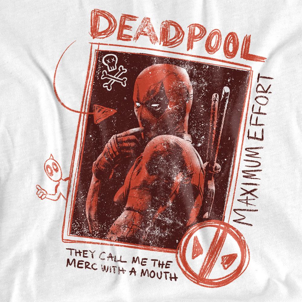 White - Side - Deadpool & Wolverine Unisex Adult Maximum Effort Deadpool T-Shirt