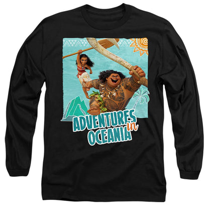 Black - Front - Moana Unisex Adult Adventures In Oceania Maui Moana T-Shirt