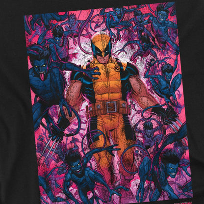 Black - Side - Marvel Unisex Adult X-Men Wolverine Nightcrawler T-Shirt