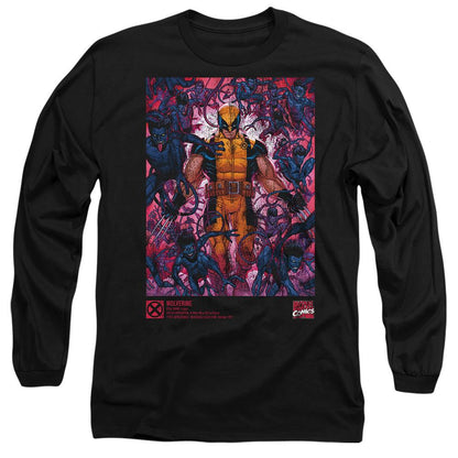 Black - Front - Marvel Unisex Adult X-Men Wolverine Nightcrawler T-Shirt