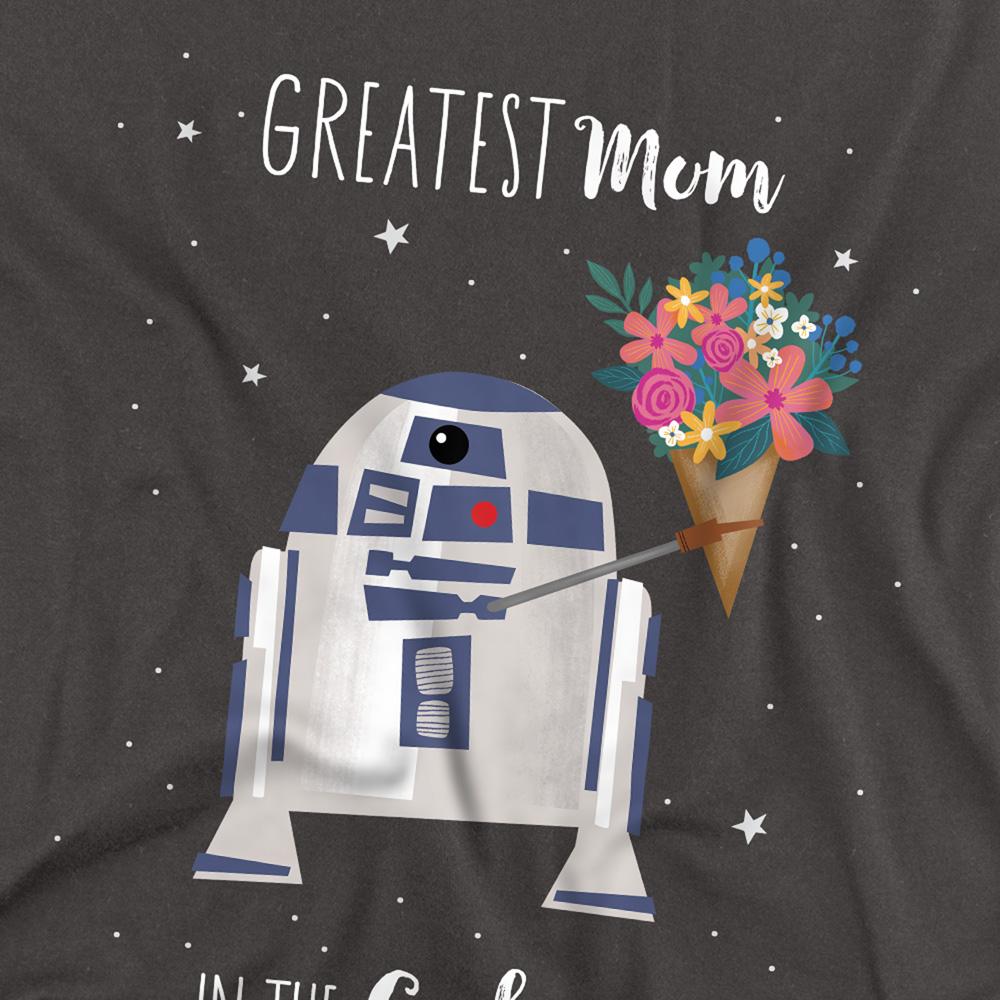 Charcoal - Side - Star Wars Unisex Adult Greatest Mom In The Galaxy Mothers Day T-Shirt