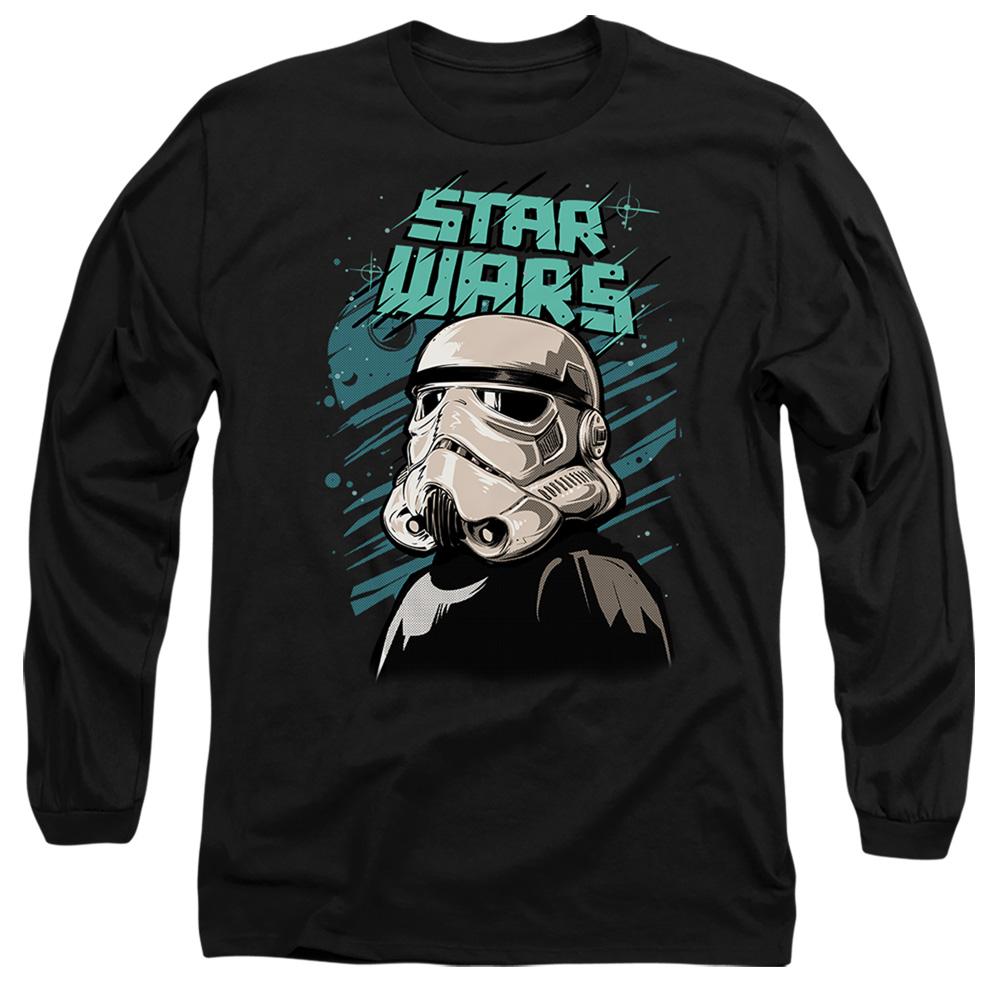 Black - Front - Star Wars Unisex Adult Street Glare Stormtrooper T-Shirt