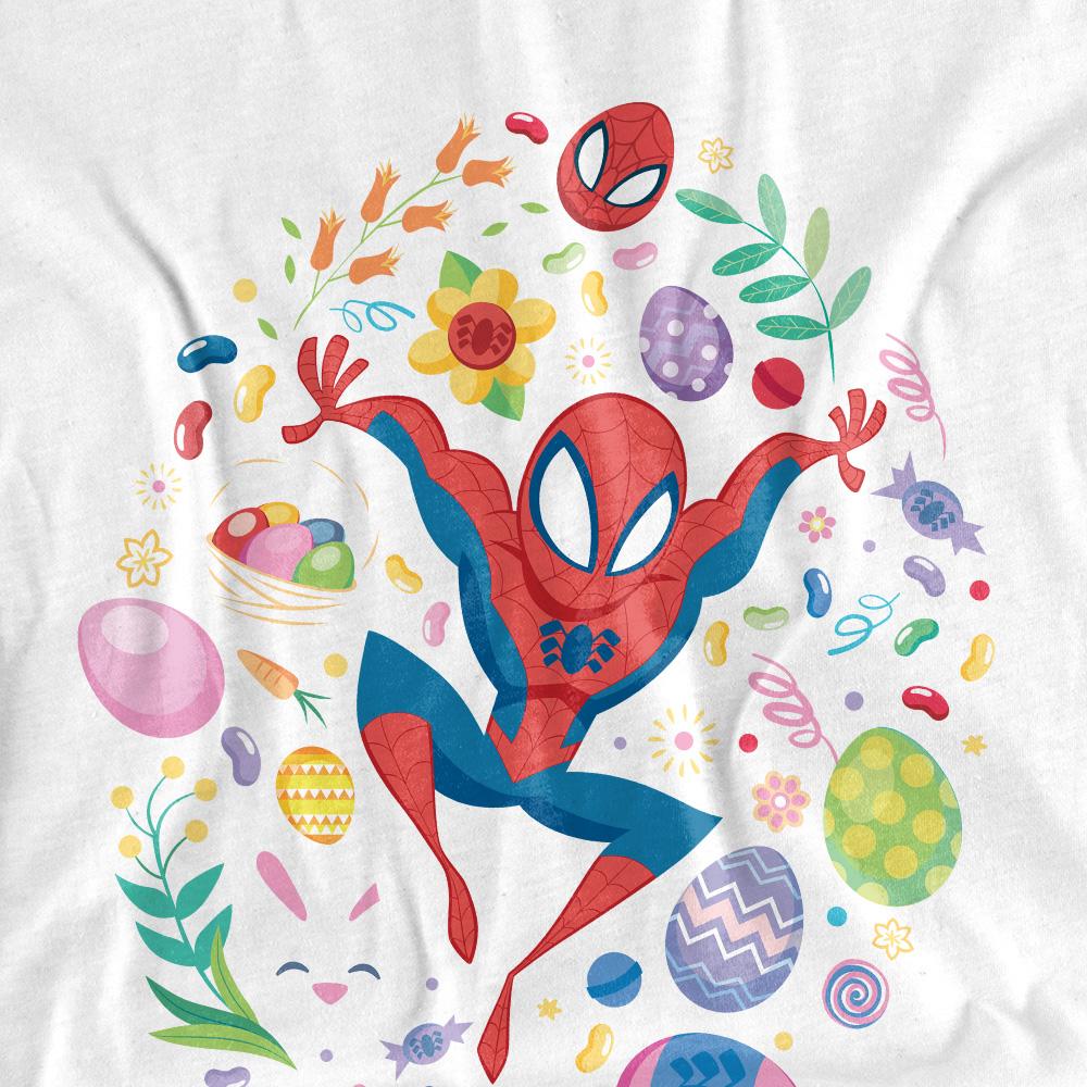 White - Side - Spider-Man Unisex Adult Circle T-Shirt