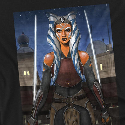 Black - Side - Ahsoka Unisex Adult Heroic Ahsoka T-Shirt