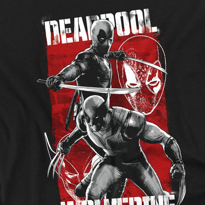 Black - Side - Deadpool & Wolverine Unisex Adult Fight T-Shirt