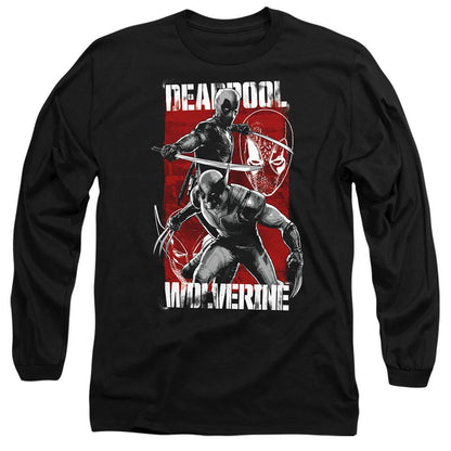 Black - Front - Deadpool & Wolverine Unisex Adult Fight T-Shirt