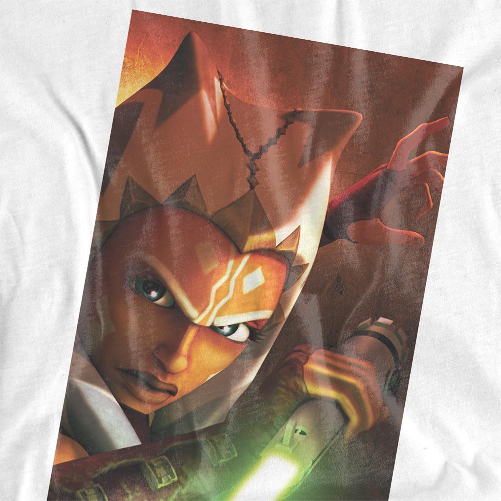 White - Side - Ahsoka Unisex Adult Panel T-Shirt