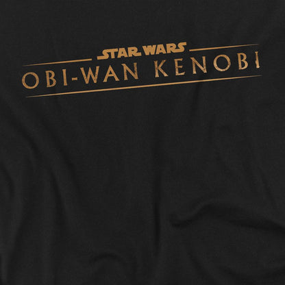 Black - Side - Star Wars Unisex Adult Obi Wan Kenobi Logo T-Shirt
