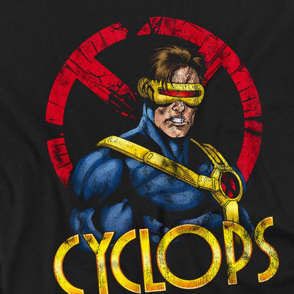 Black - Side - Marvel Unisex Adult X-Men Cyclops Logo T-Shirt