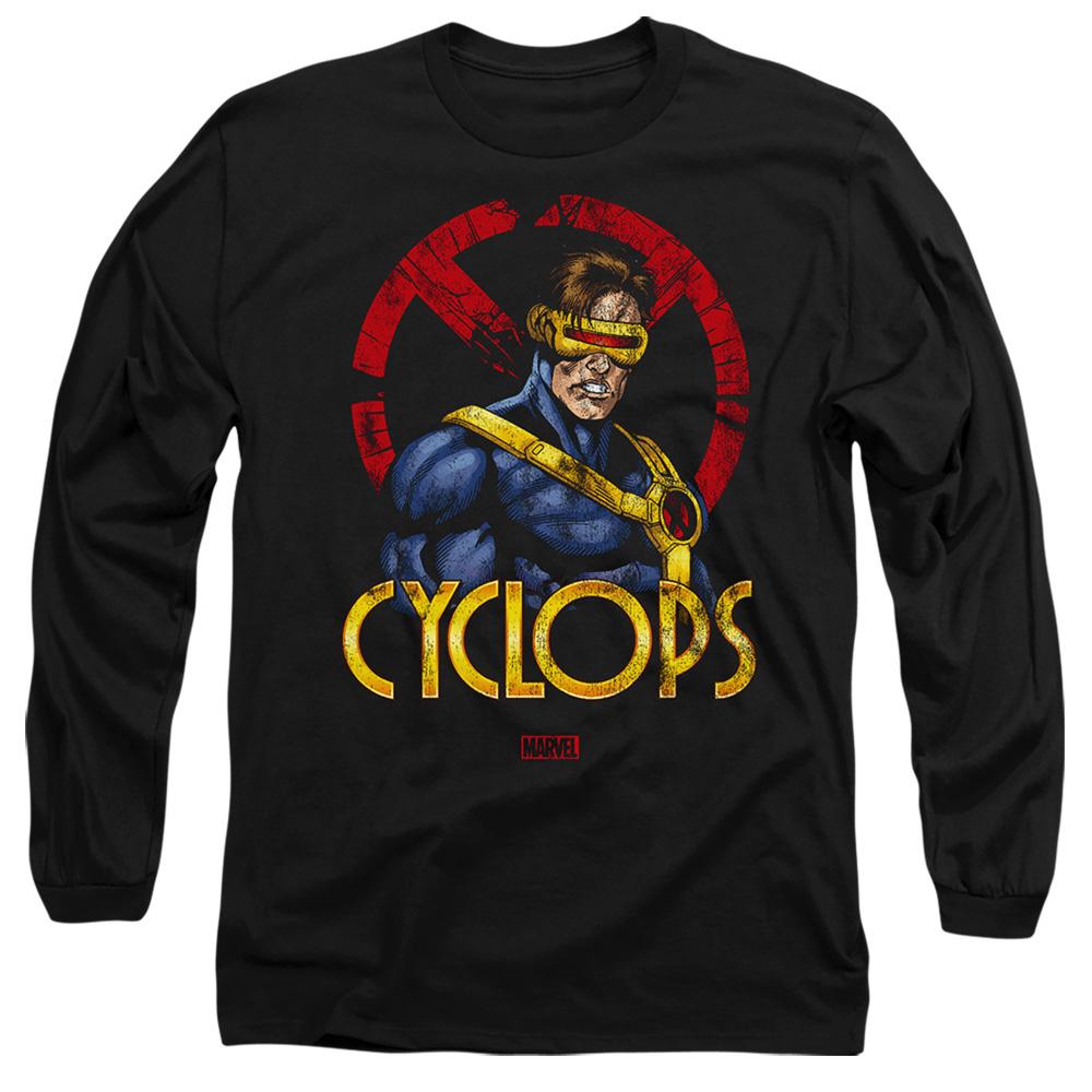 Black - Front - Marvel Unisex Adult X-Men Cyclops Logo T-Shirt