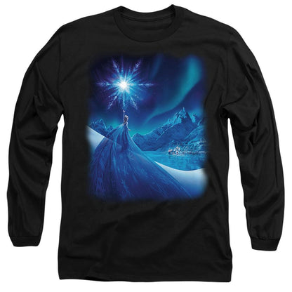 Black - Front - Frozen Unisex Adult Magical Light Elsa T-Shirt