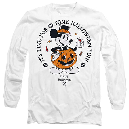 White - Front - Disney Unisex Adult Pumpking Costume Mickey Mouse T-Shirt