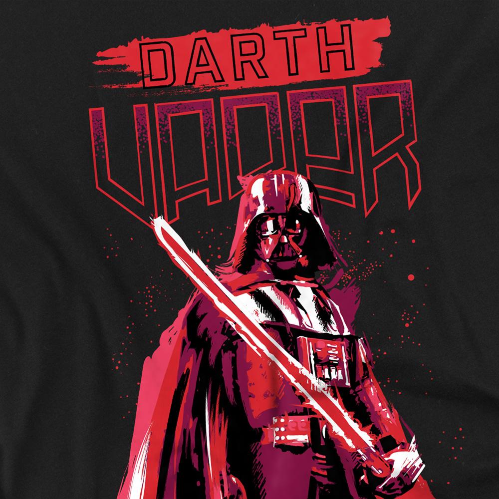Black - Side - Star Wars Unisex Adult Darth Vader Painted T-Shirt