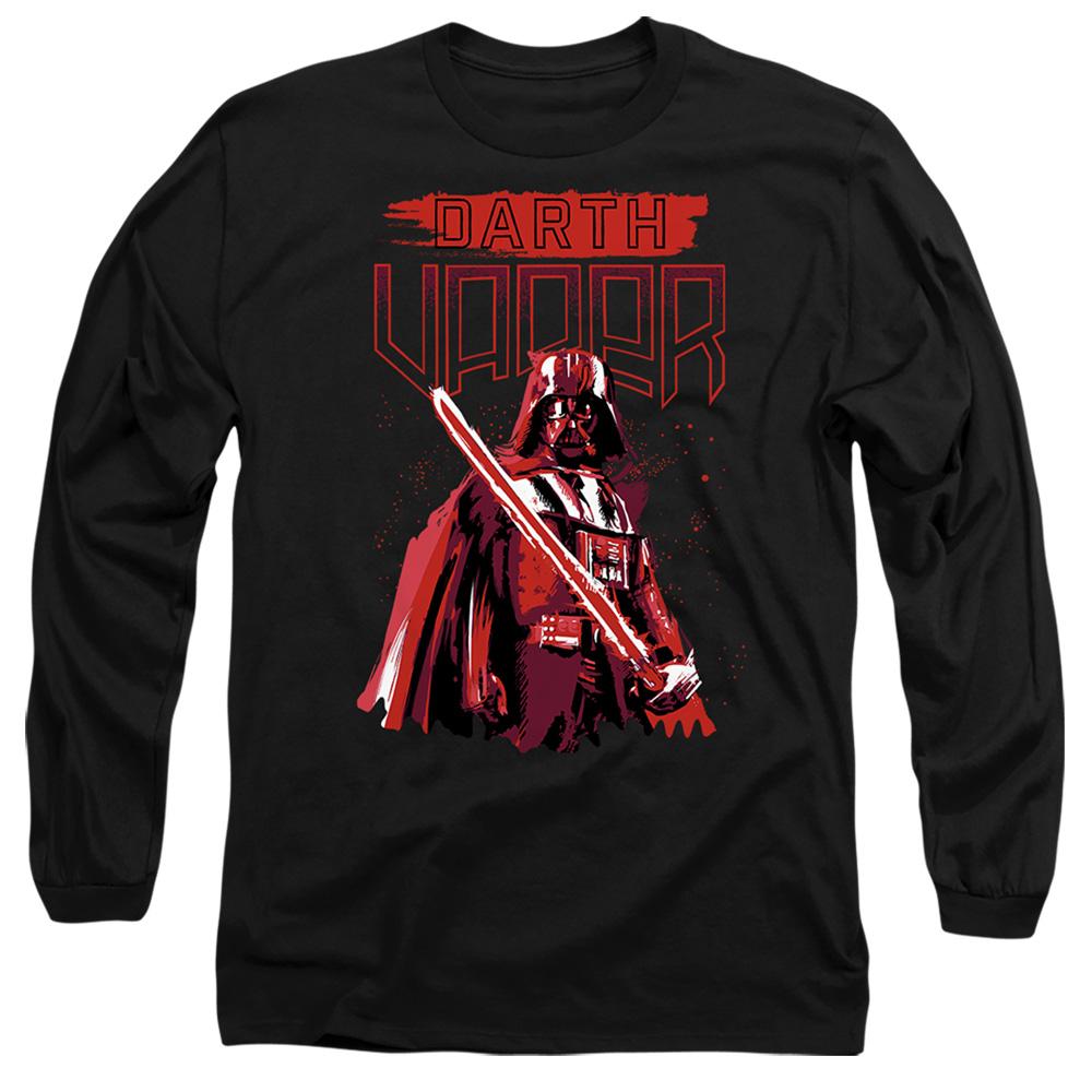 Black - Front - Star Wars Unisex Adult Darth Vader Painted T-Shirt