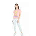 Pink-Blue - Pack Shot - Looney Tunes Womens-Ladies Tweety Vintage Long Pyjama Set