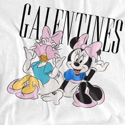 White - Side - Disney Unisex Adult Galentines Minnie Mouse Valentine`s Day T-Shirt