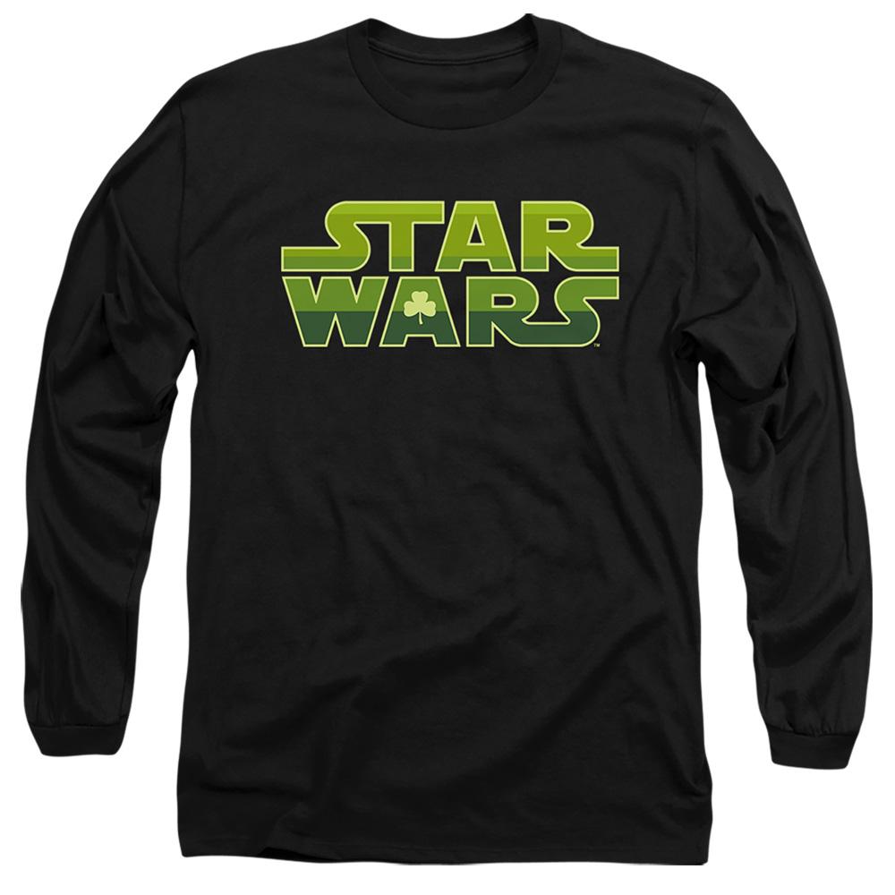 Black - Front - Star Wars Unisex Adult Logo St Patricks Day T-Shirt