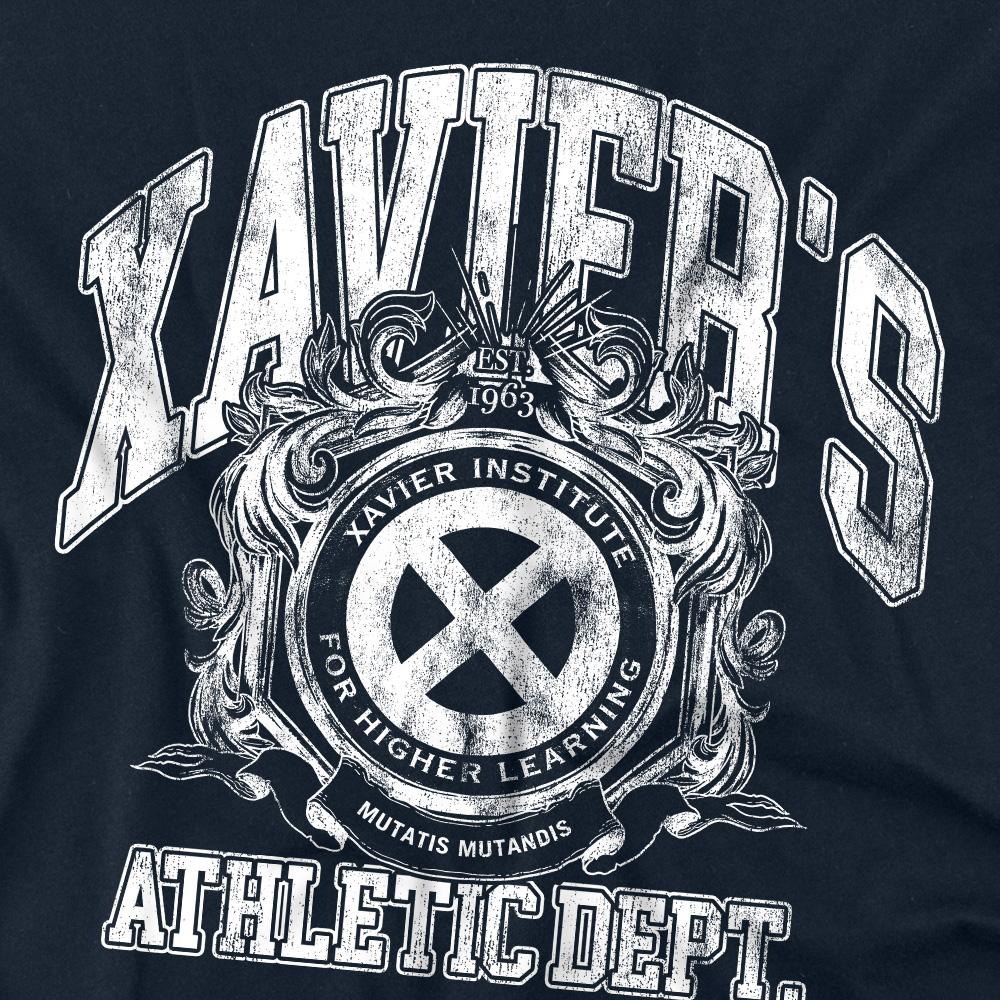 Navy - Side - Marvel Unisex Adult X-Men Athletic Dept Professor X T-Shirt