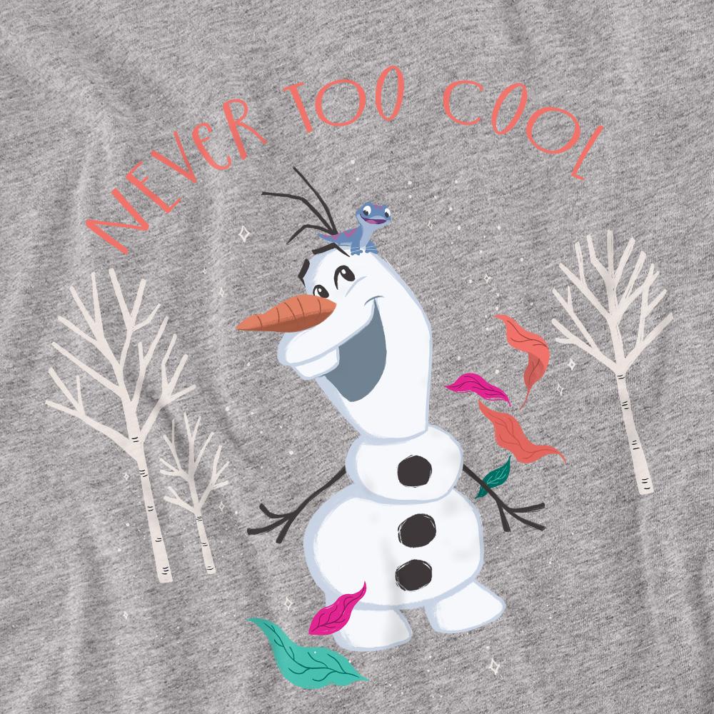 Sport Heather - Side - Frozen Unisex Adult Never Too Cool Olaf T-Shirt