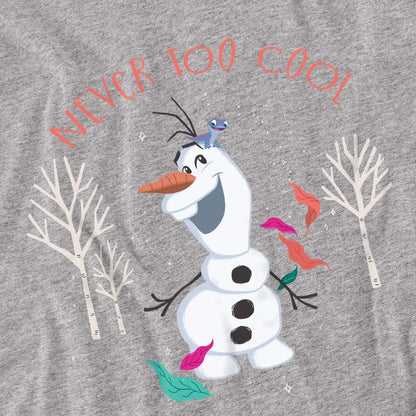 Sport Heather - Side - Frozen Unisex Adult Never Too Cool Olaf T-Shirt