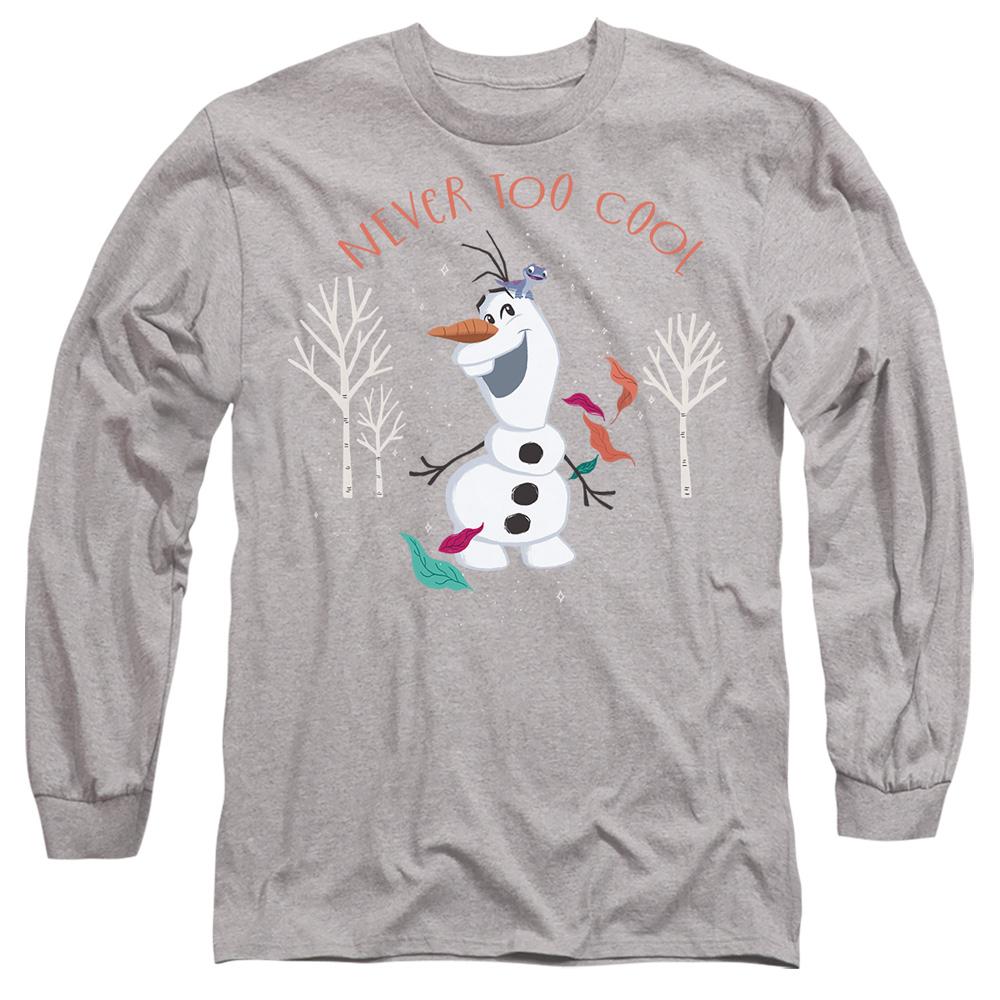 Sport Heather - Front - Frozen Unisex Adult Never Too Cool Olaf T-Shirt