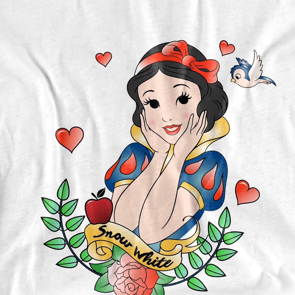 White - Side - Snow White And The Seven Dwarfs Unisex Adult Fairest Of Them All T-Shirt