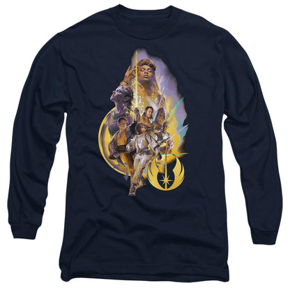 Navy - Front - Star Wars: The Acolyte Unisex Adult High Republic Group Poster T-Shirt