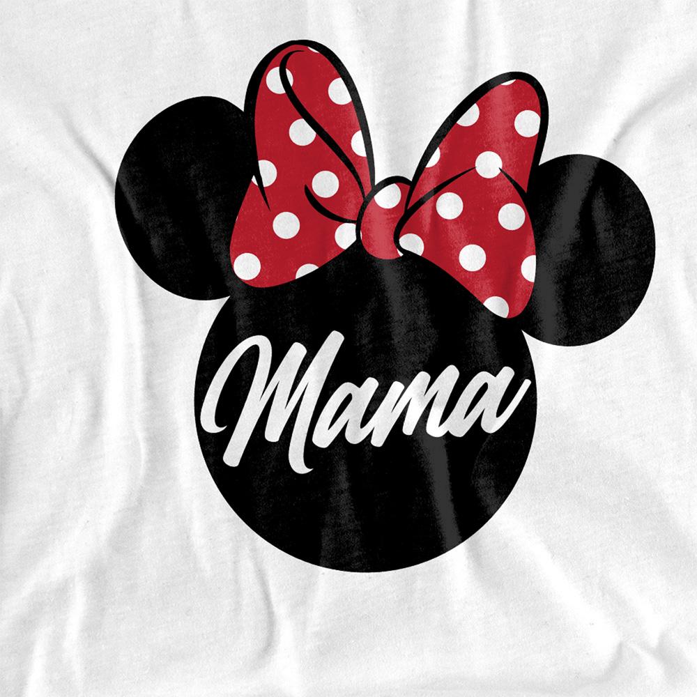 White - Side - Disney Unisex Adult Mama In Ears Minnie Mouse Mothers Day T-Shirt