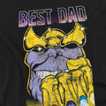 Black - Side - Avengers Unisex Adult Best Dad Thanos T-Shirt