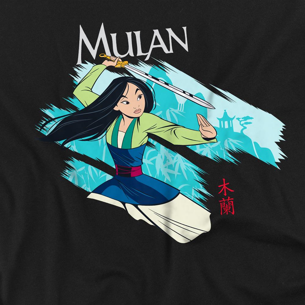 Black - Side - Mulan Unisex Adult Sword In The Wind T-Shirt