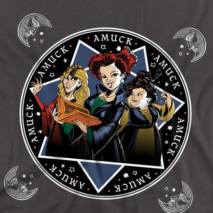 Charcoal - Side - Hocus Pocus Unisex Adult Amuck, Amuck, Amuck Sanderson Sisters T-Shirt