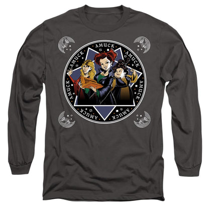 Charcoal - Front - Hocus Pocus Unisex Adult Amuck, Amuck, Amuck Sanderson Sisters T-Shirt