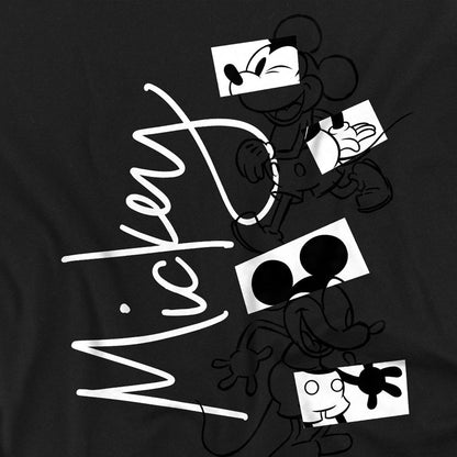 Black - Side - Disney Unisex Adult Mickey Mouse Geometric Shapes T-Shirt