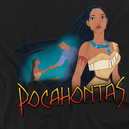 Black - Side - Pocahontas Unisex Adult John Smith Canoe T-Shirt