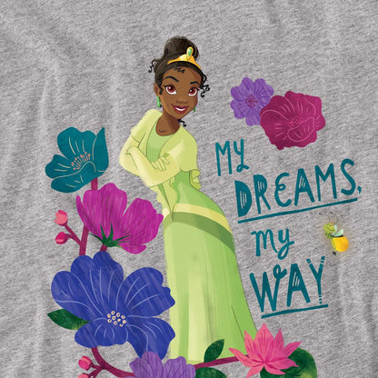Sport Heather - Side - The Princess and the Frog Unisex Adult My Dreams, My Way Tiana T-Shirt