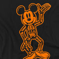 Black - Side - Disney Unisex Adult Mickey Mouse Skeleton T-Shirt
