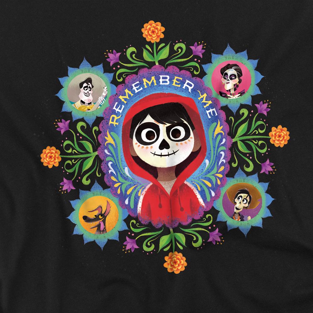 Black - Side - Coco Unisex Adult Remember Me Miguel Ernesto Imelda Hector T-Shirt