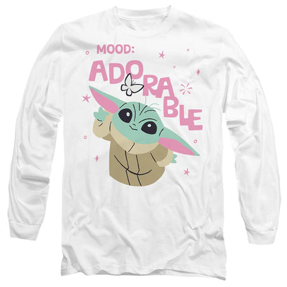 White - Front - Star Wars: The Mandalorian Unisex Adult Mood Adorable Grogu T-Shirt