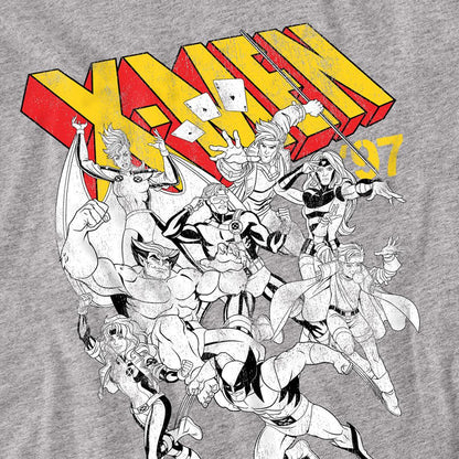 Sport Heather - Side - Marvel Unisex Adult X-Men Retro Team T-Shirt